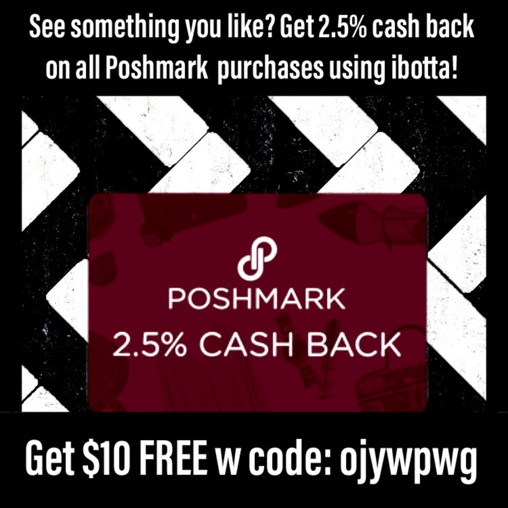 2.5% cashback on ALL Poshmark purchases!!! ❤️❤️